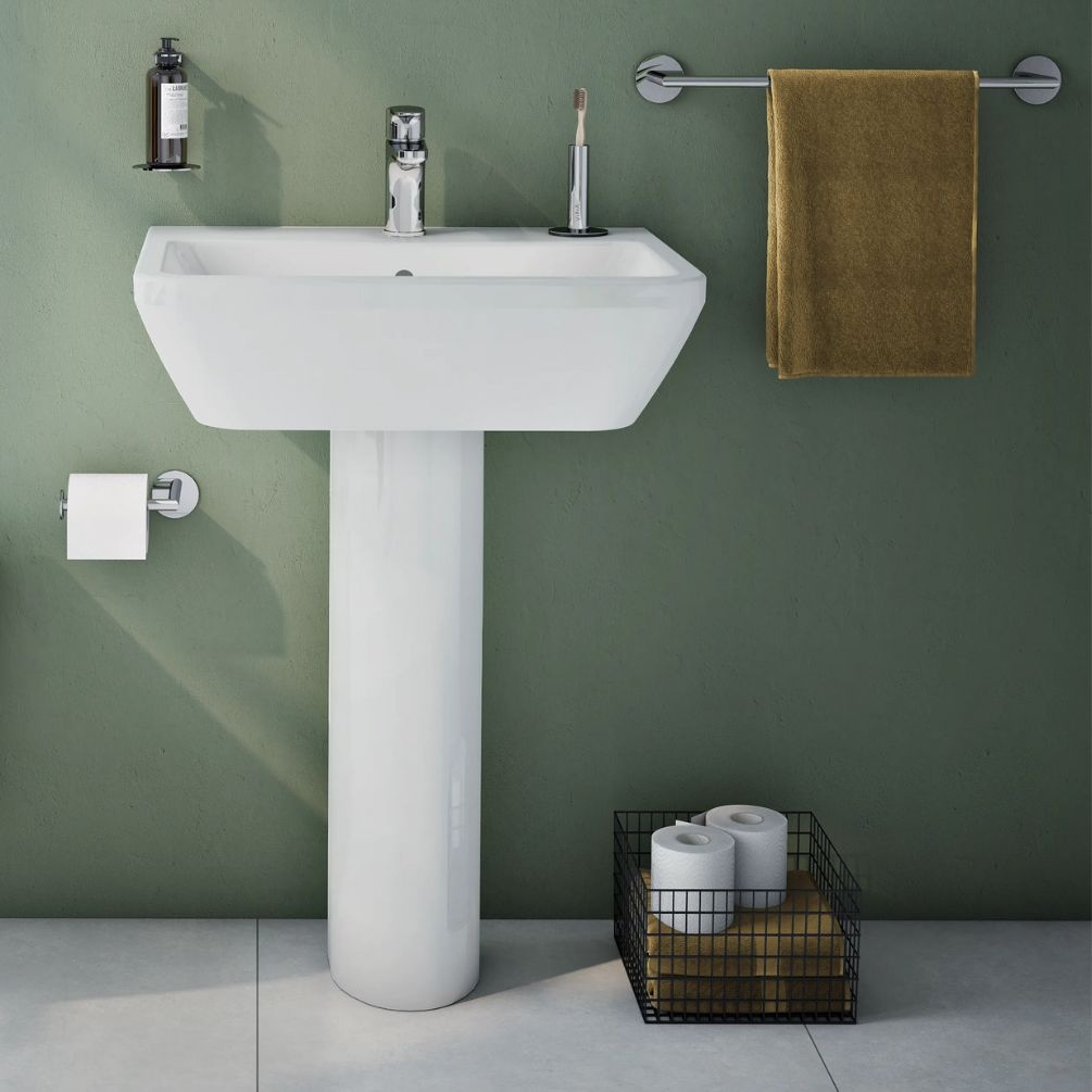 VitrA Integra Rectangular 600mm x 470mm Wall Hung Basin Lifestyle